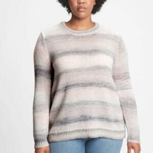 GAP Forever Cozy Sweater Crew Neck Space Dye Long Sleeve - size S - NWOT